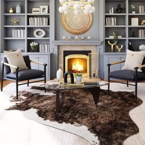 Brown Black Cowhide Rug