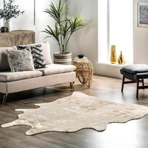 Off-white Cowhide Rug