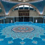 Shine Blue Center Patterned Carpets