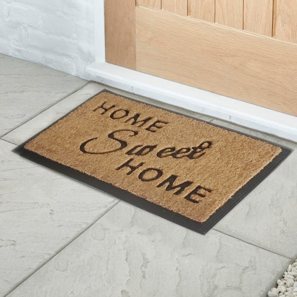 Natural Home Sweet Home logo Coir Doormat